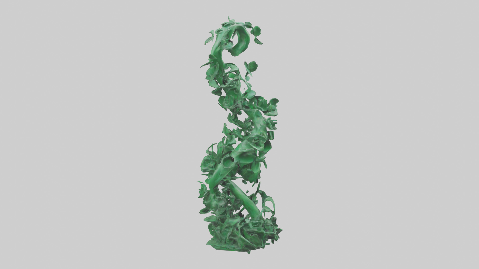 Entangled Green Sculpture statue model Low-poly 3D model_11
