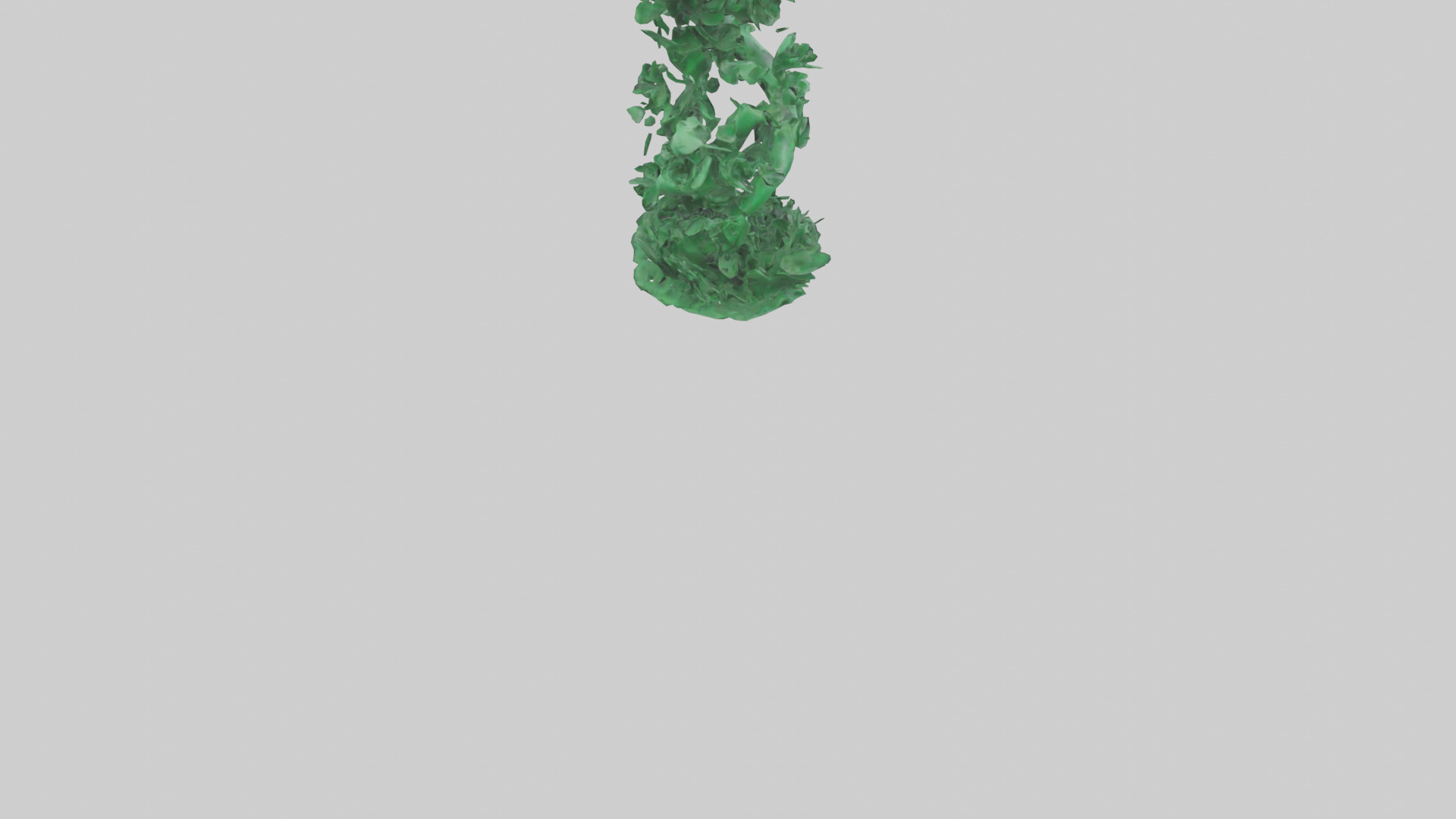 Entangled Green Sculpture statue model Low-poly 3D model_4