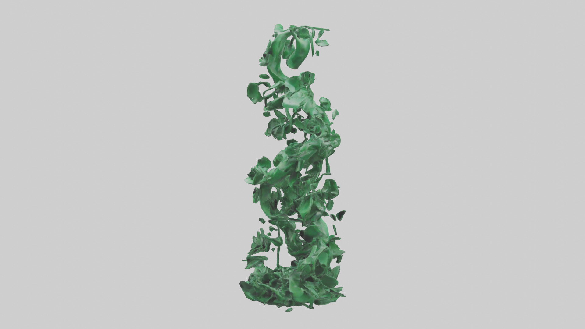 Entangled Green Sculpture statue model Low-poly 3D model_8