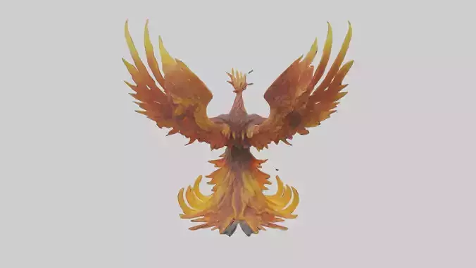 Elemental Phoenix statue model