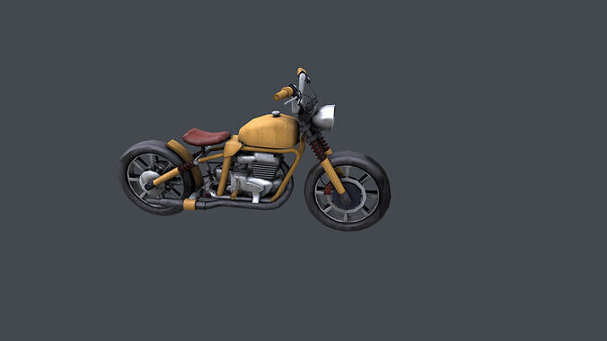Motorcycle Low-poly 3D model