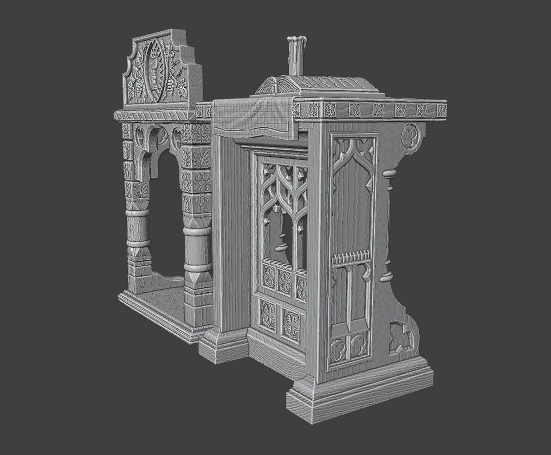 Gothic furniture 3D Model Collection_14