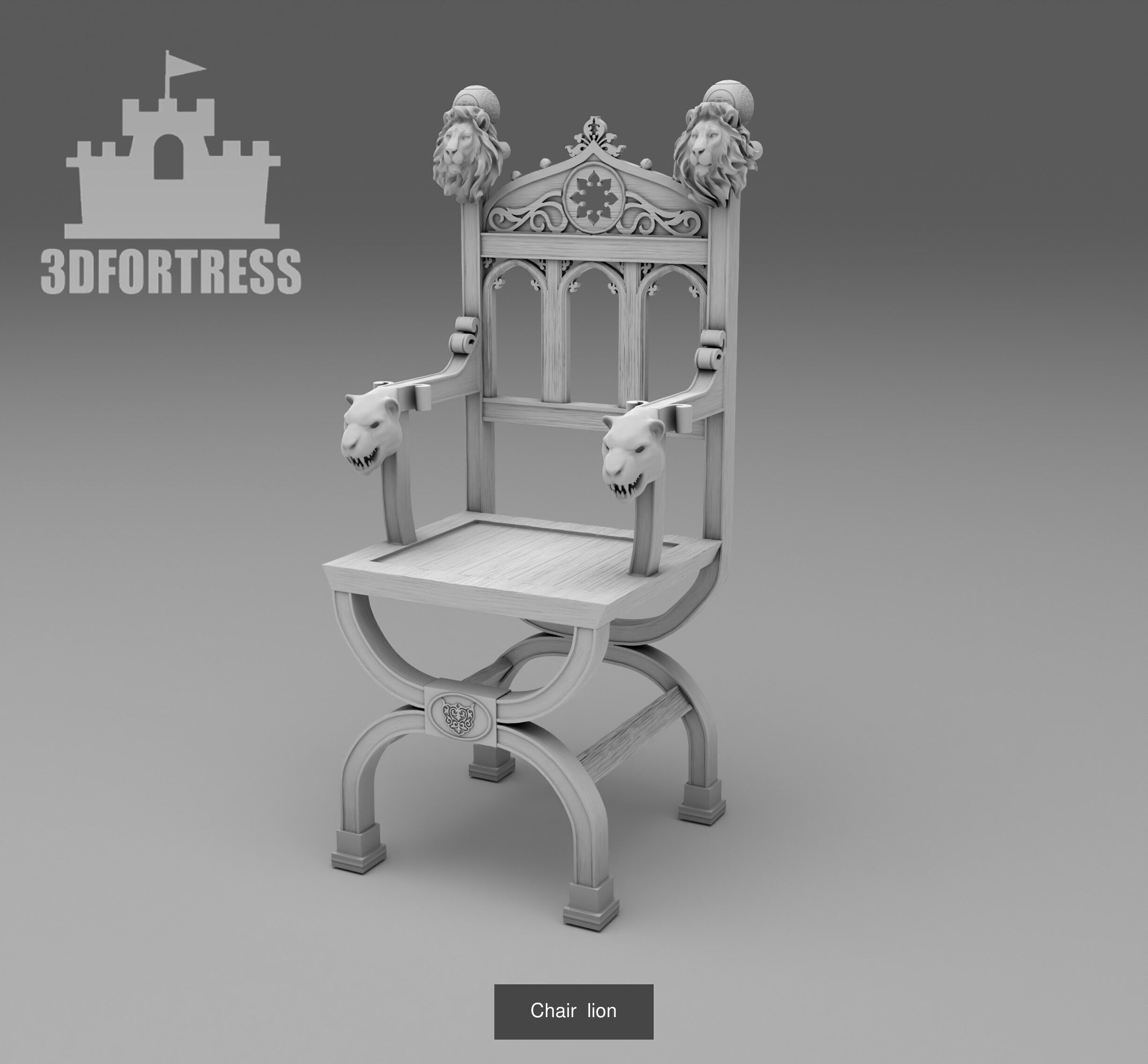 Gothic furniture 3D Model Collection_5