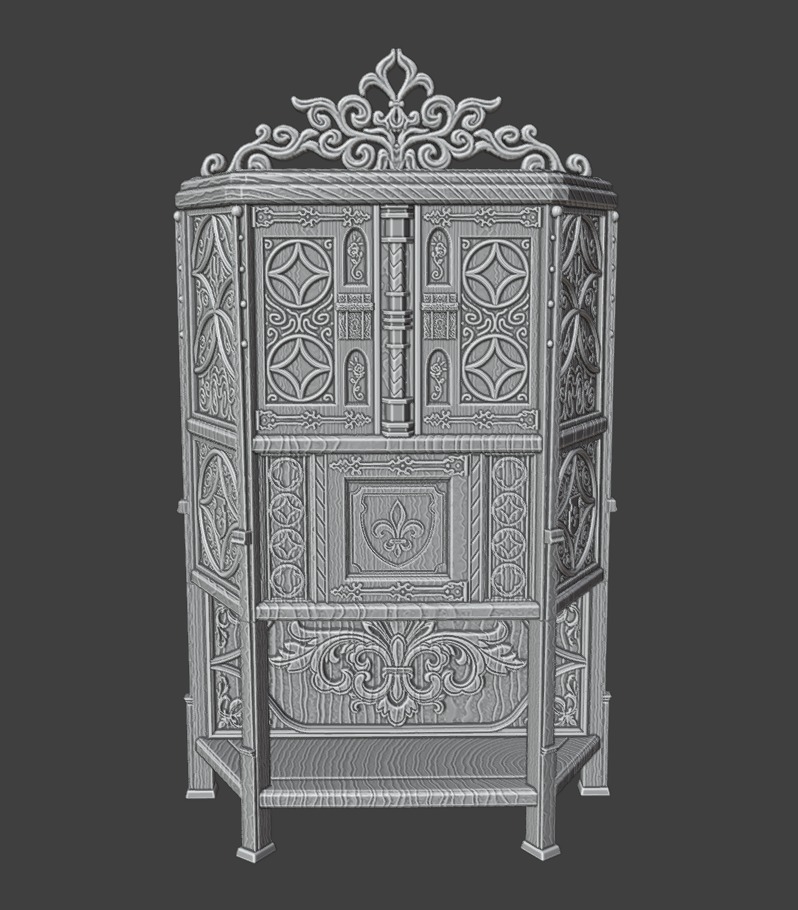 Gothic furniture 3D Model Collection_19