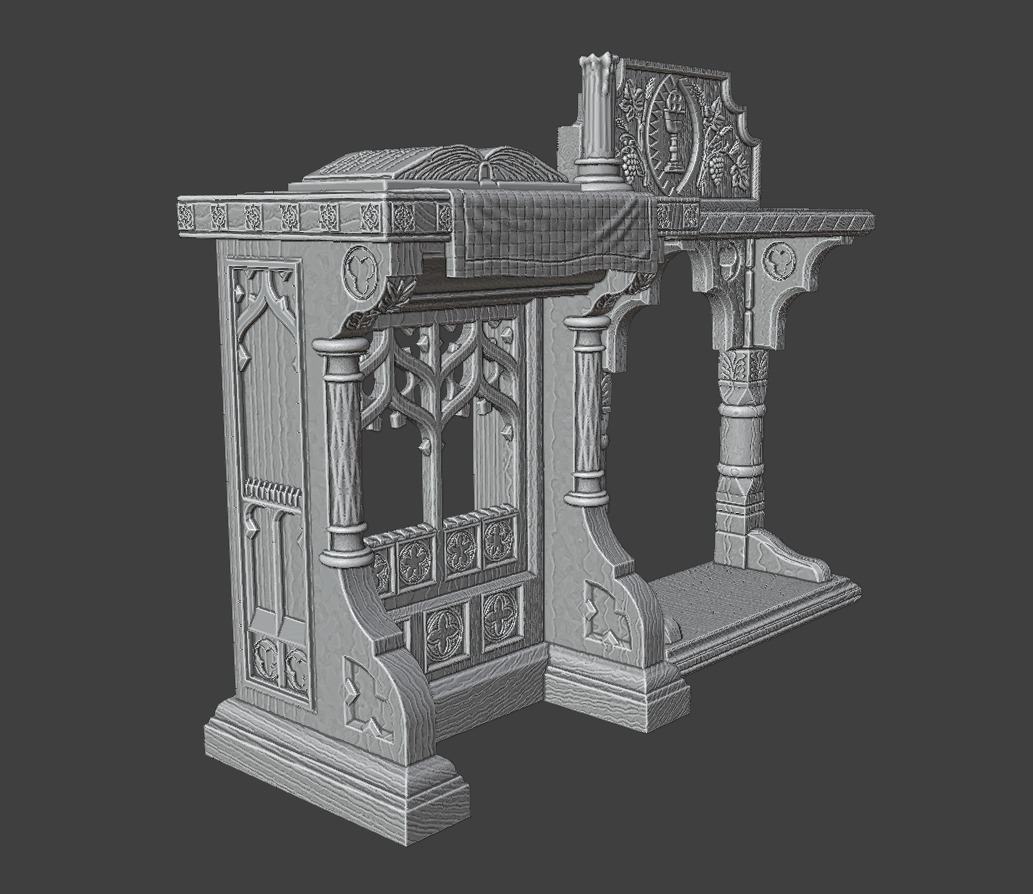 Gothic furniture 3D Model Collection_12
