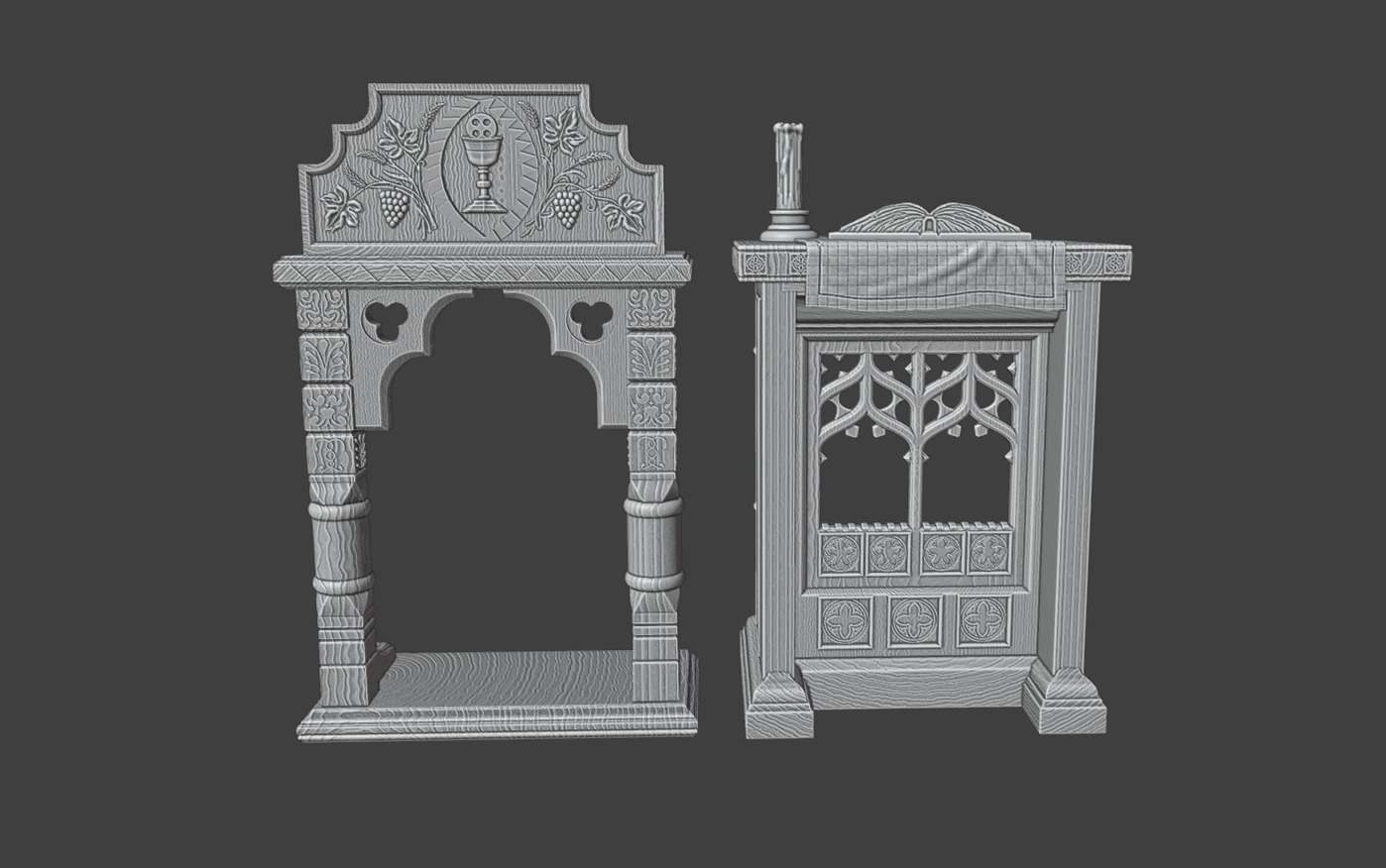 Gothic furniture 3D Model Collection_15