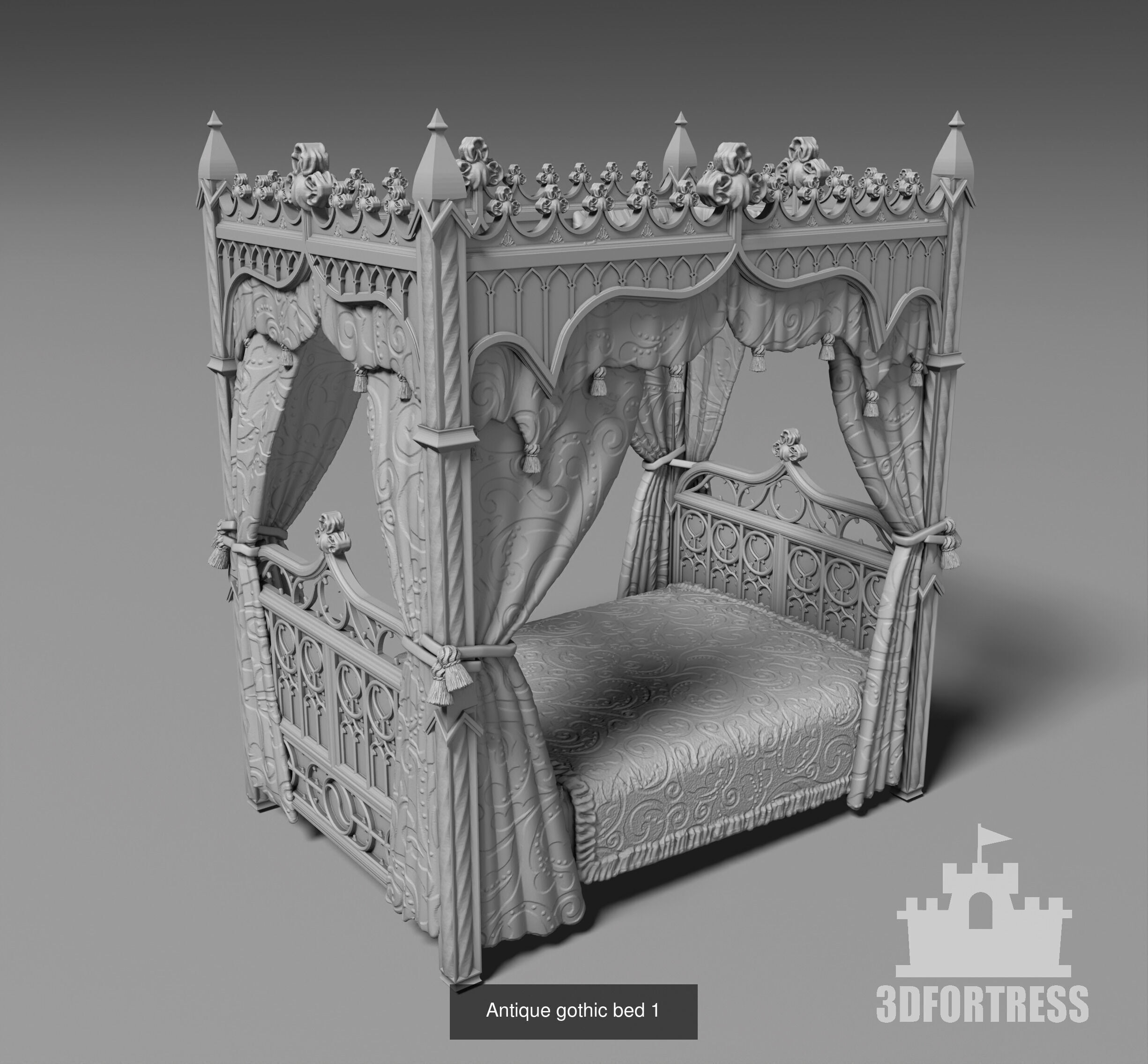 Gothic furniture 3D Model Collection_8