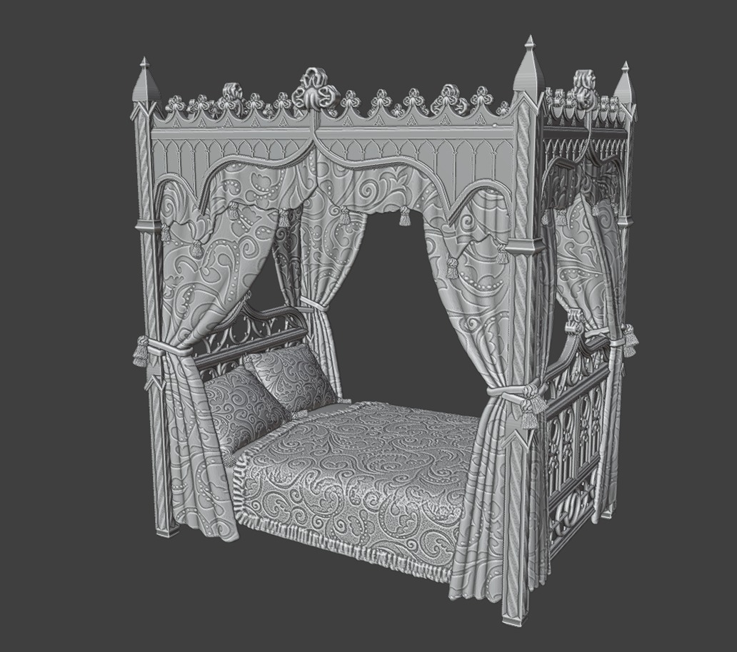 Gothic furniture 3D Model Collection_21