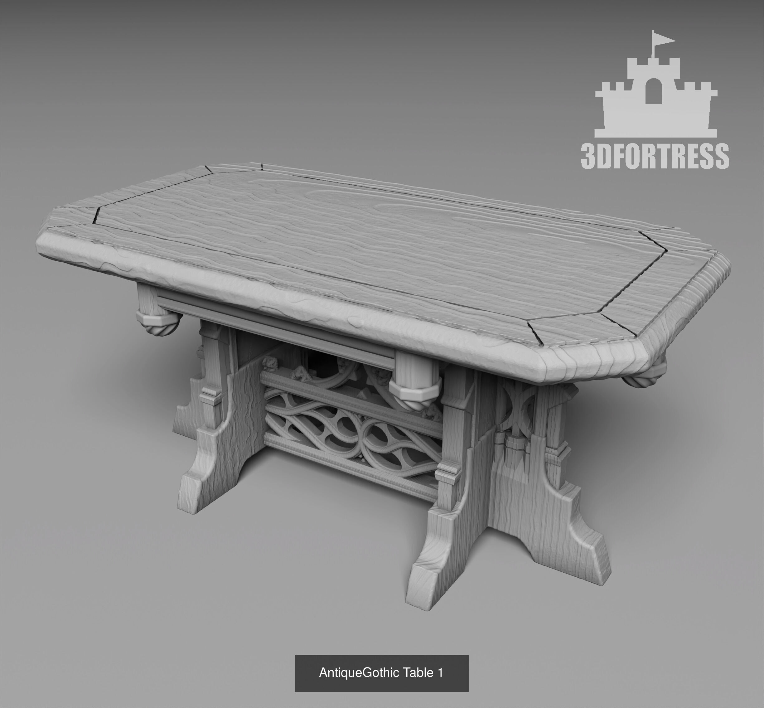 Gothic furniture 3D Model Collection_9