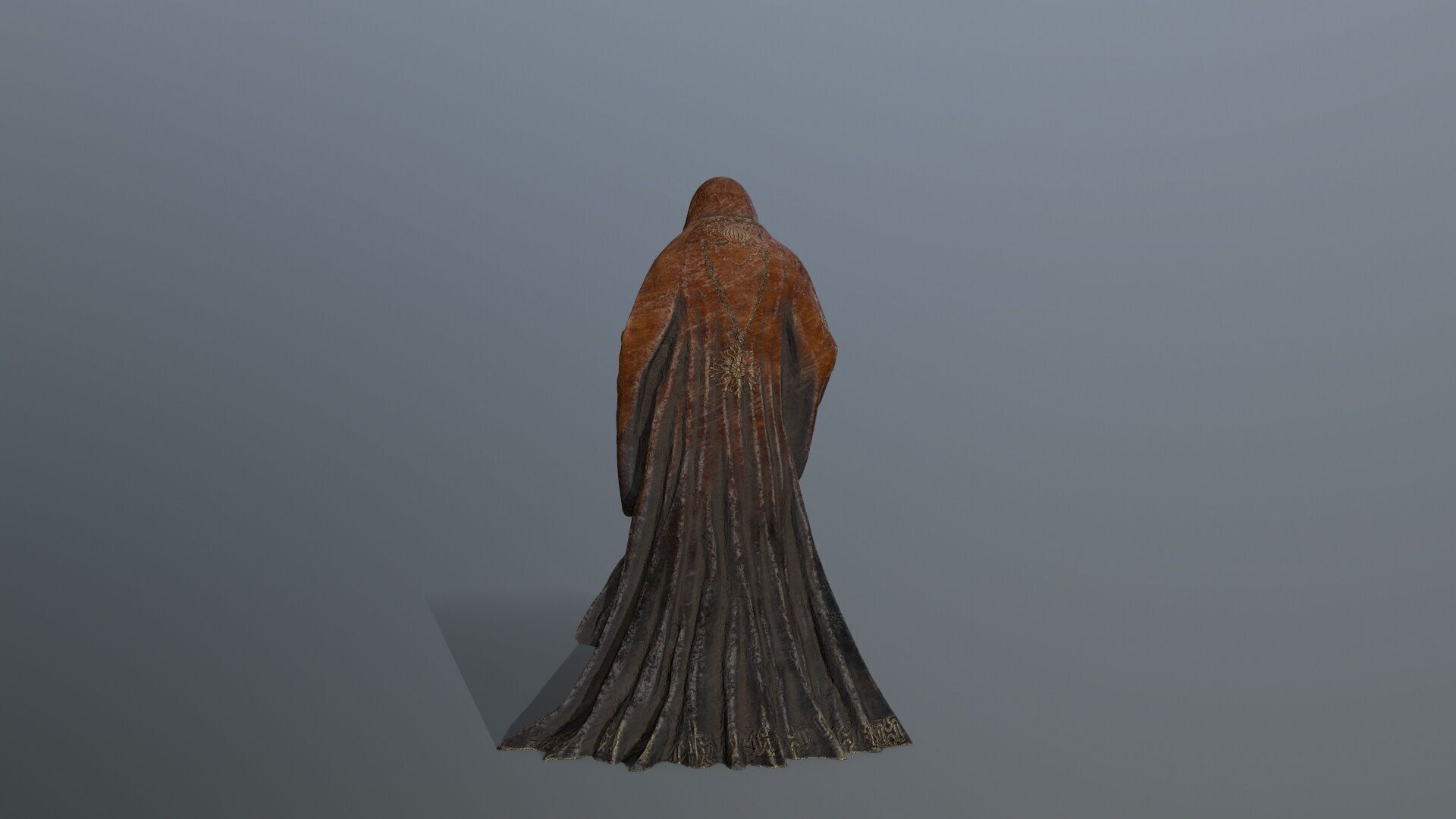 Dark statue Low-poly 3D model_7