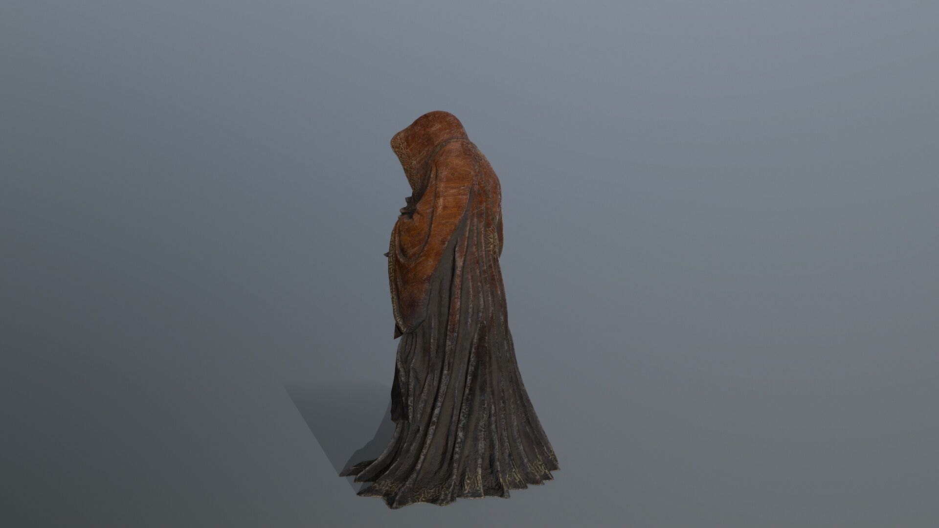 Dark statue Low-poly 3D model_6