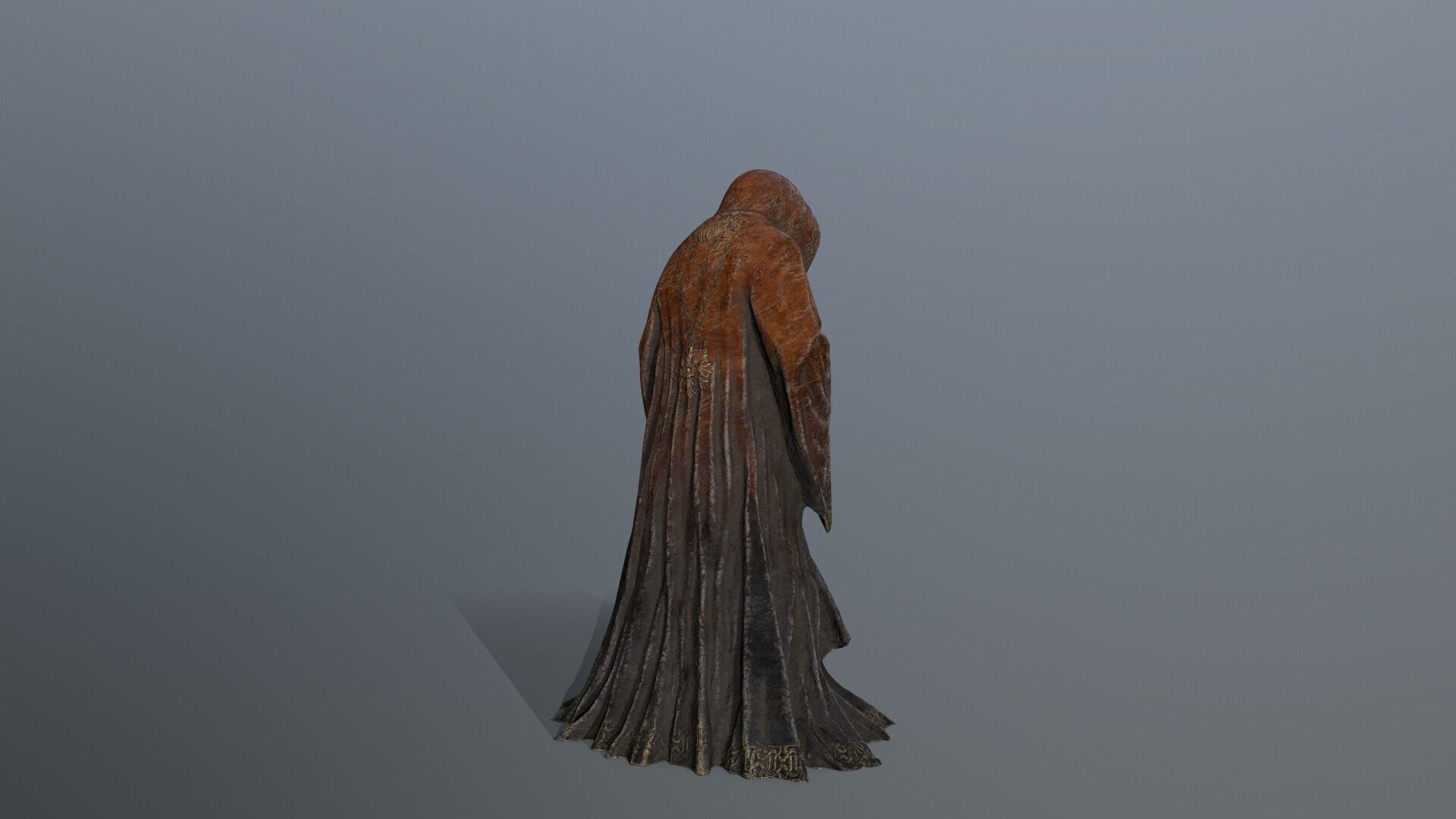 Dark statue Low-poly 3D model_8