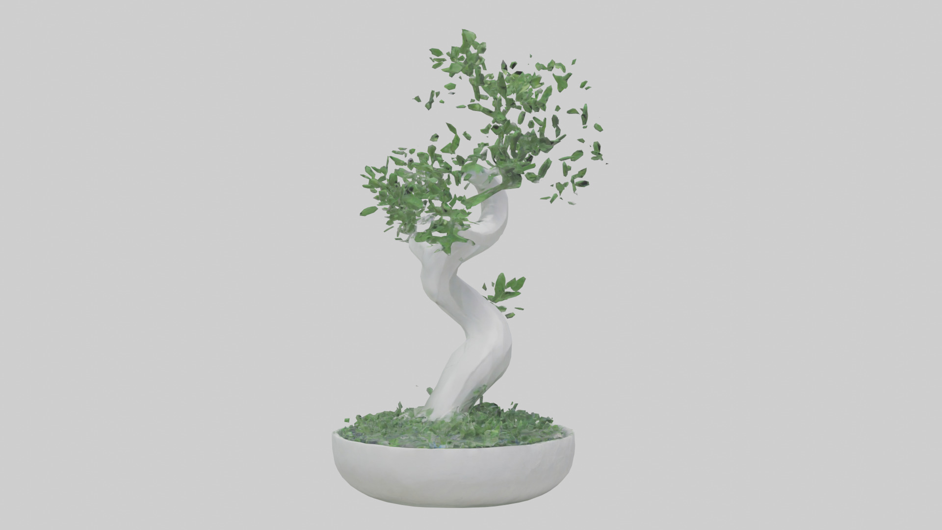 EcoFriendly Future Statue model Low-poly 3D model_11