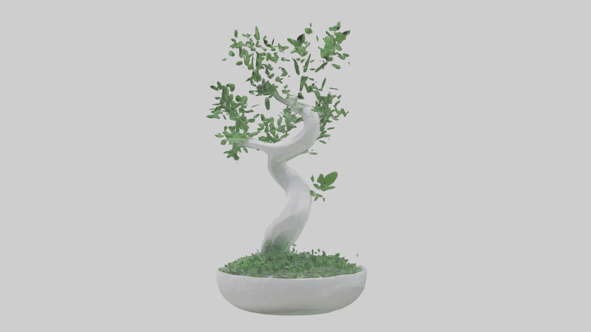 EcoFriendly Future Statue model Low-poly 3D model_10
