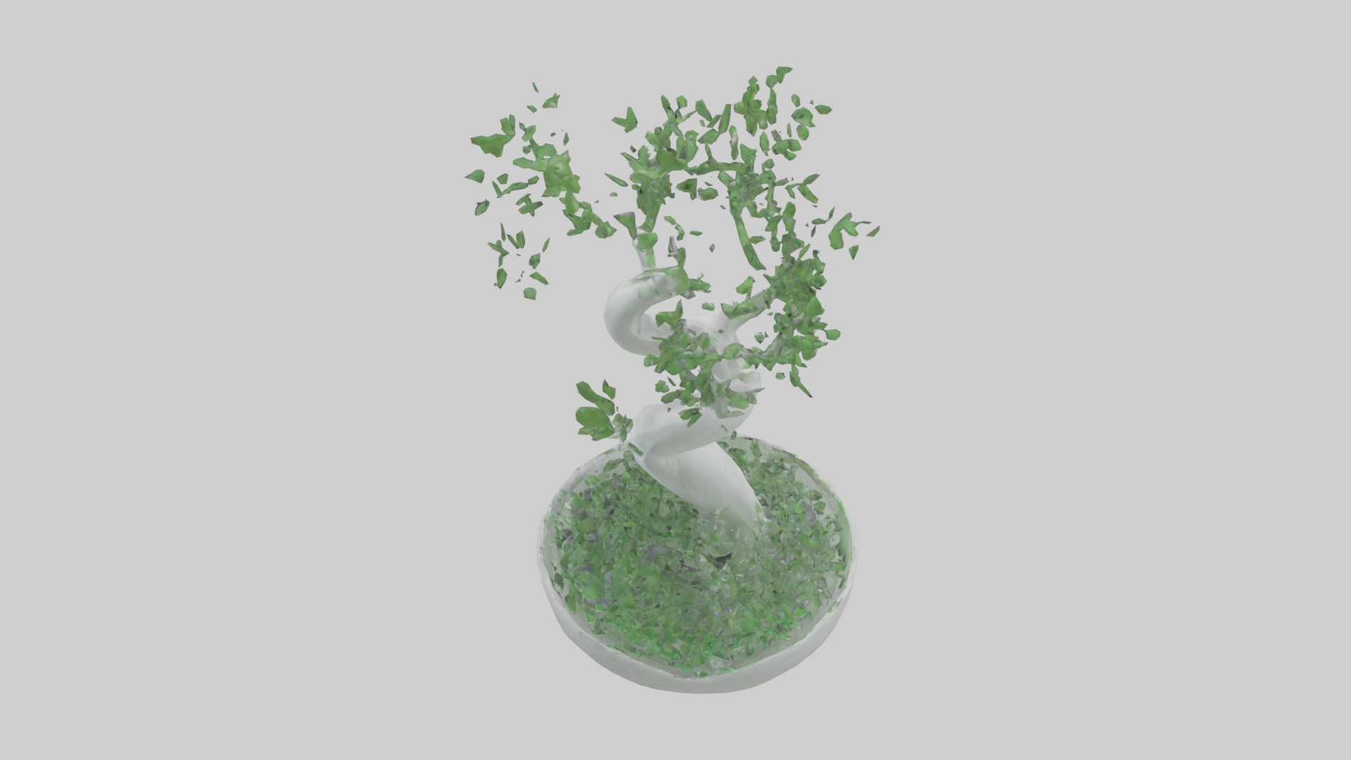 EcoFriendly Future Statue model Low-poly 3D model_15