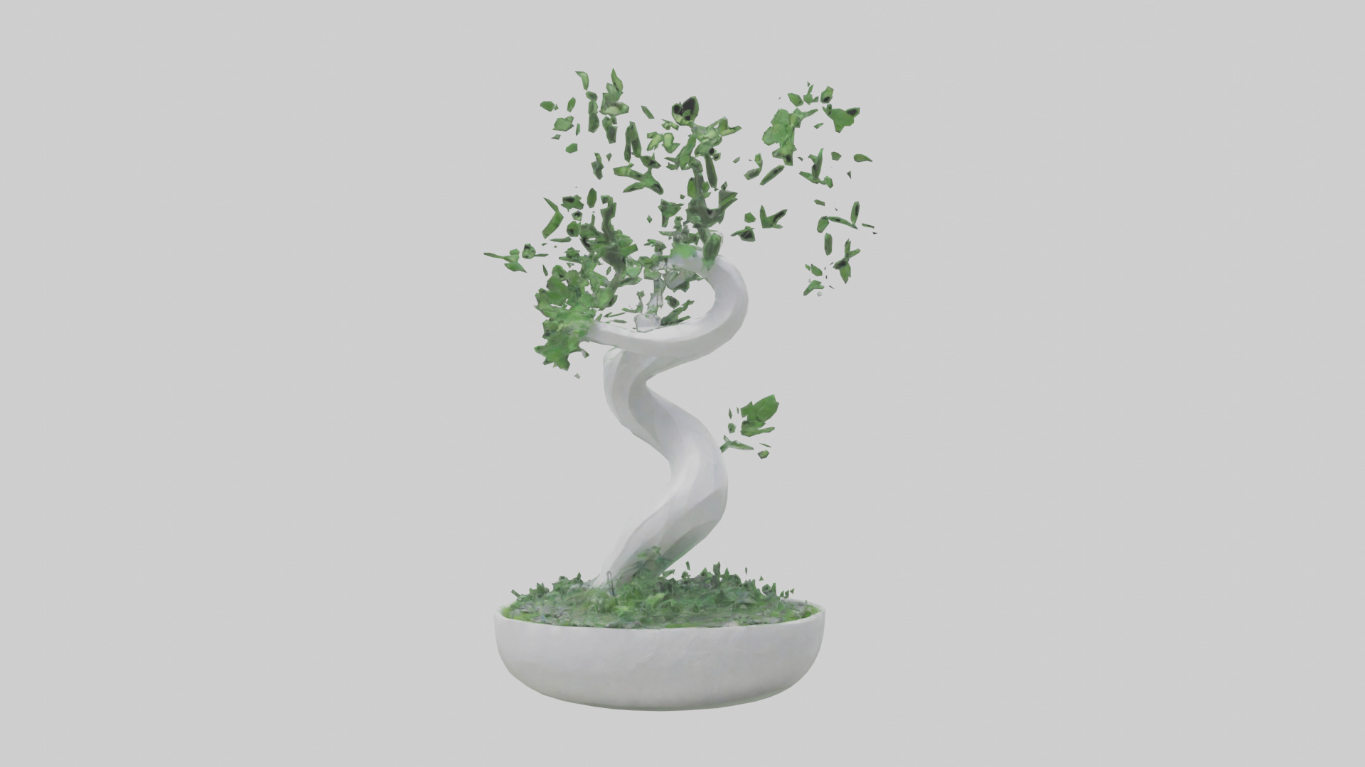 EcoFriendly Future Statue model Low-poly 3D model_9
