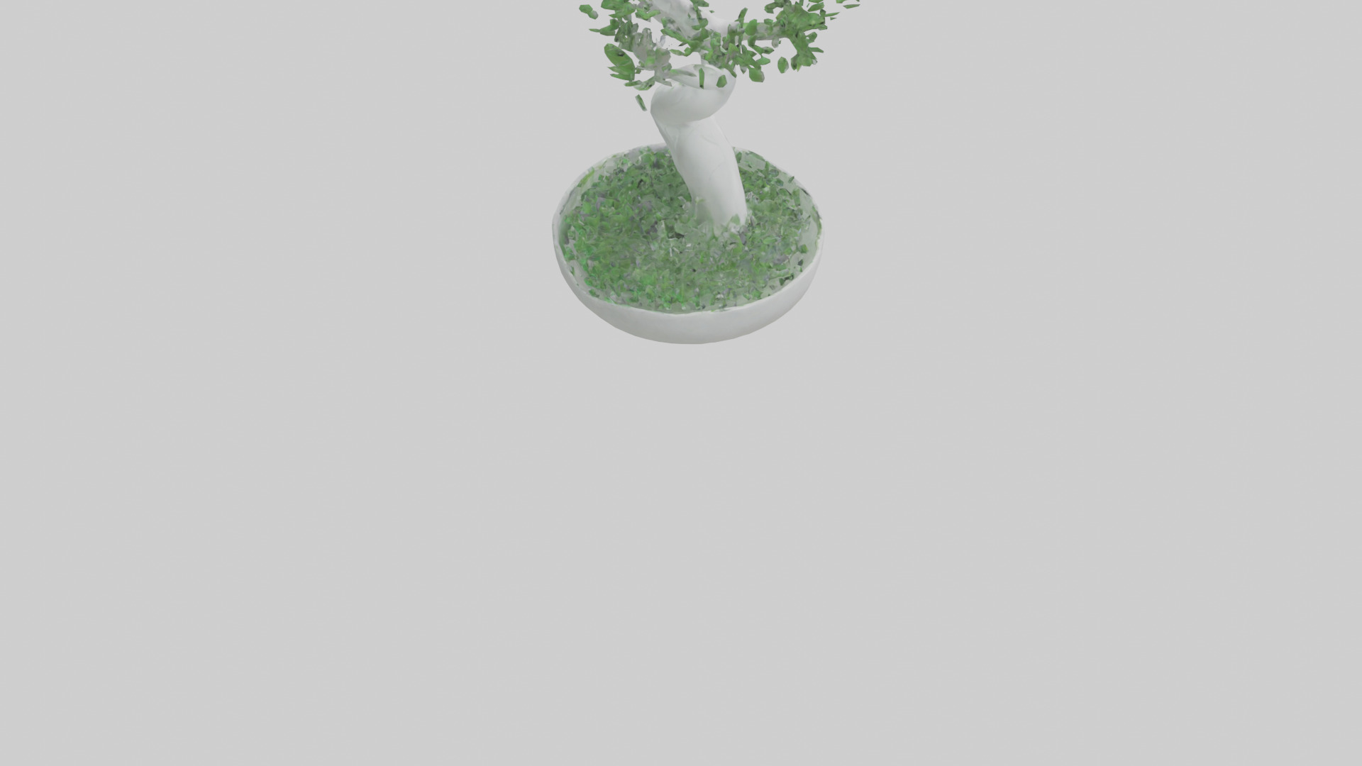 EcoFriendly Future Statue model Low-poly 3D model_4