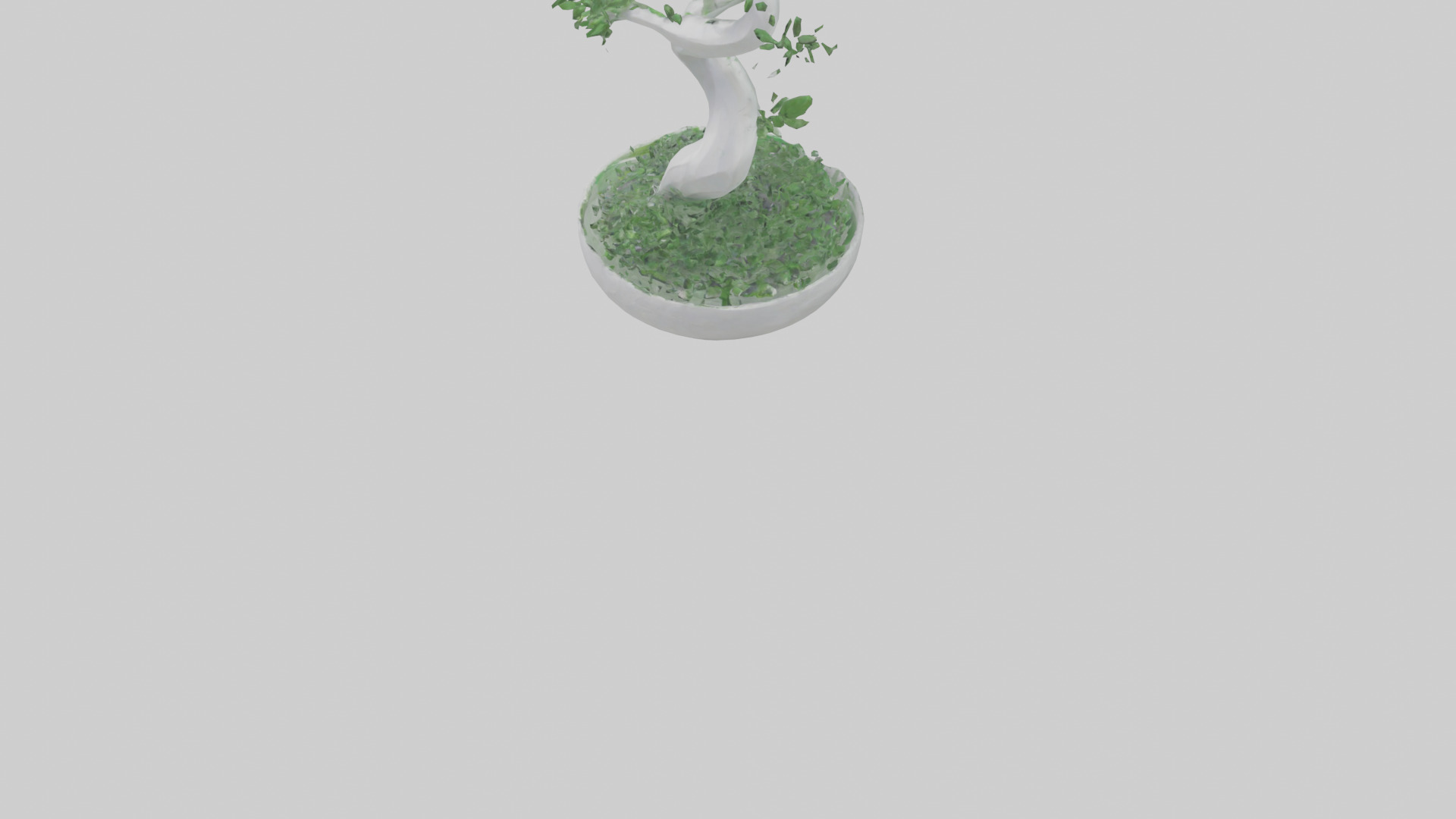 EcoFriendly Future Statue model Low-poly 3D model_5