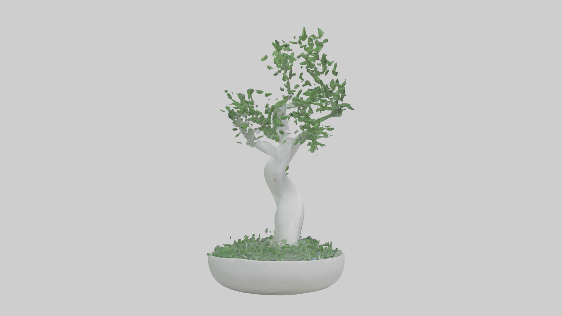 EcoFriendly Future Statue model Low-poly 3D model_13
