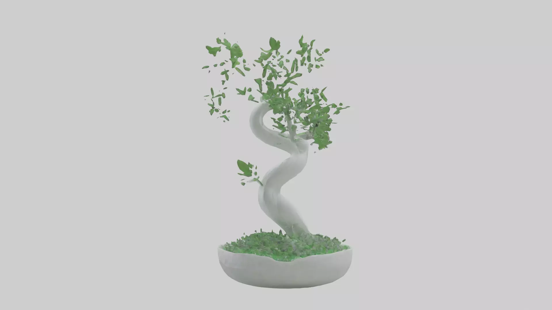 EcoFriendly Future Statue model Low-poly 3D model_0