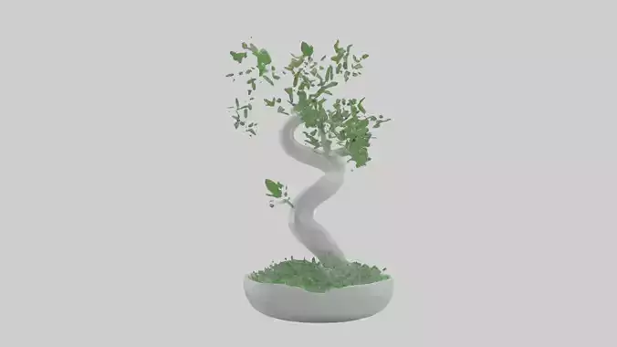 EcoFriendly Future Statue model Low-poly 3D model