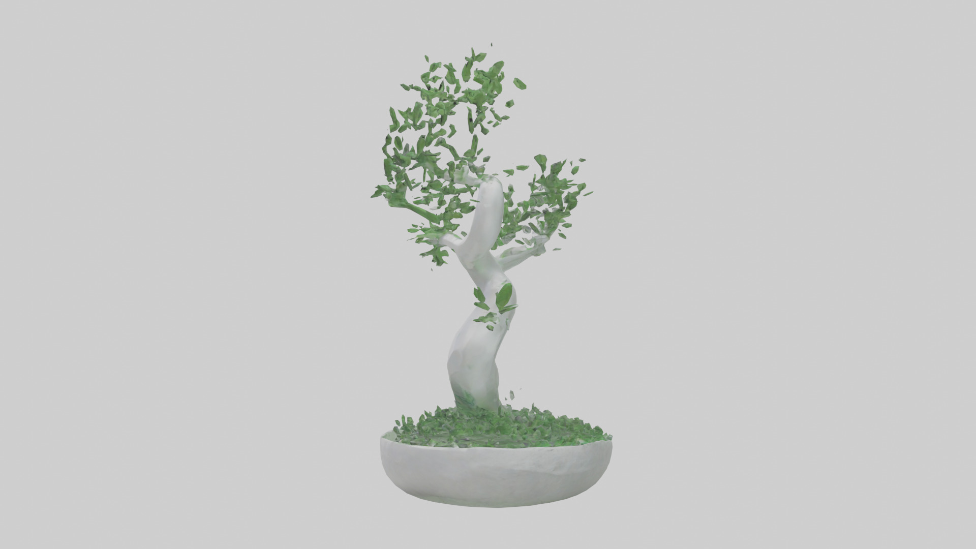 EcoFriendly Future Statue model Low-poly 3D model_12
