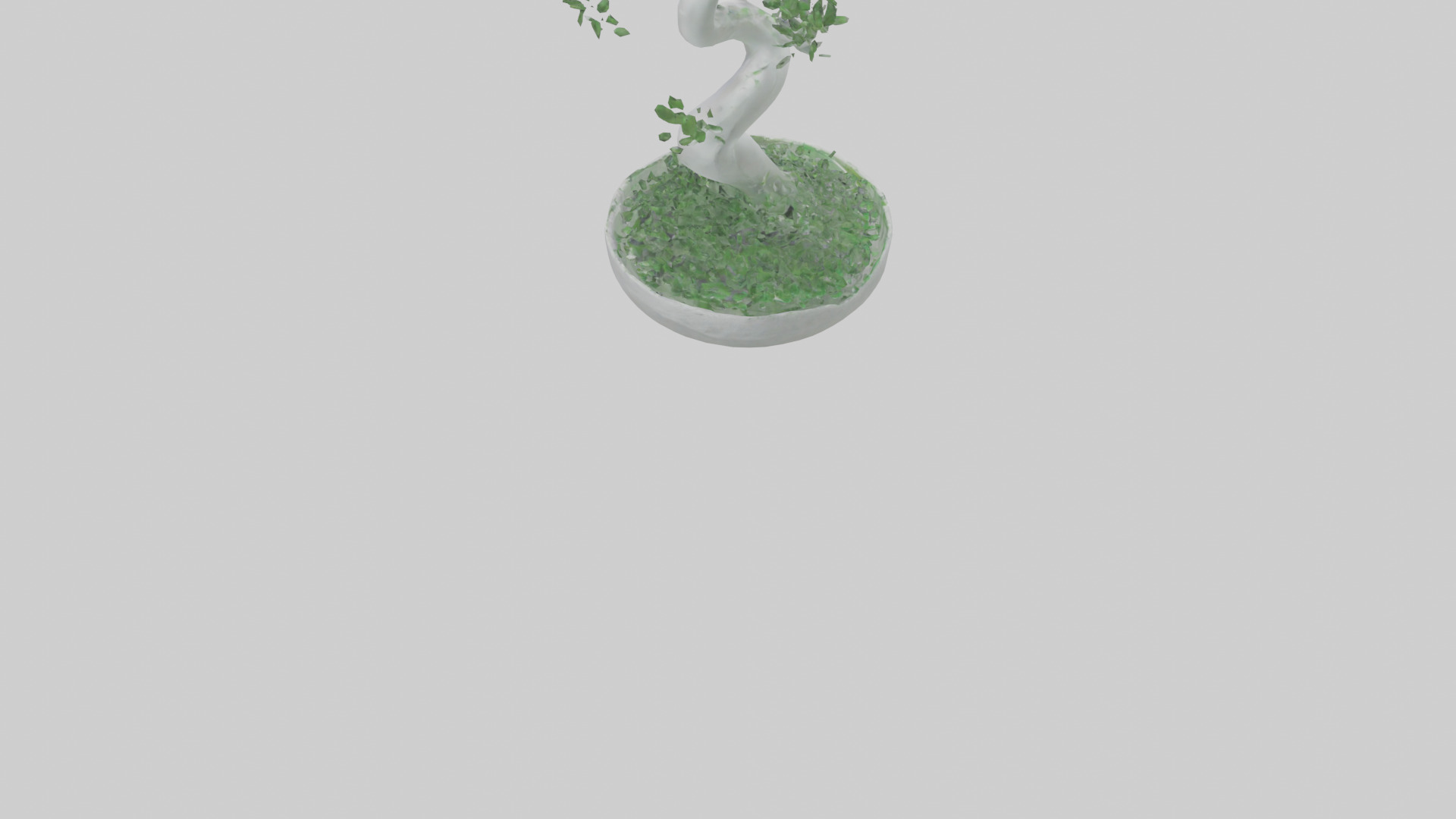EcoFriendly Future Statue model Low-poly 3D model_3