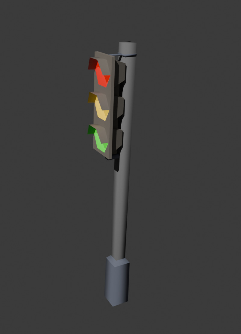 Modular Road Pack Low-poly 3D model_8