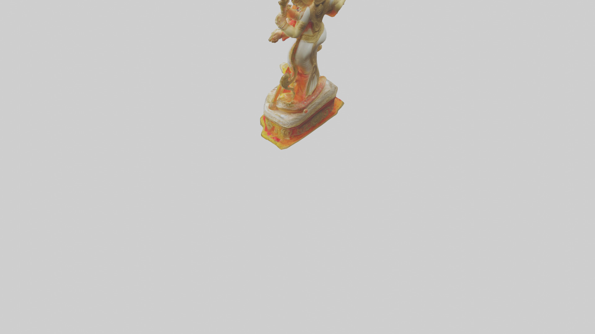 Durga statue model Low-poly 3D model_3