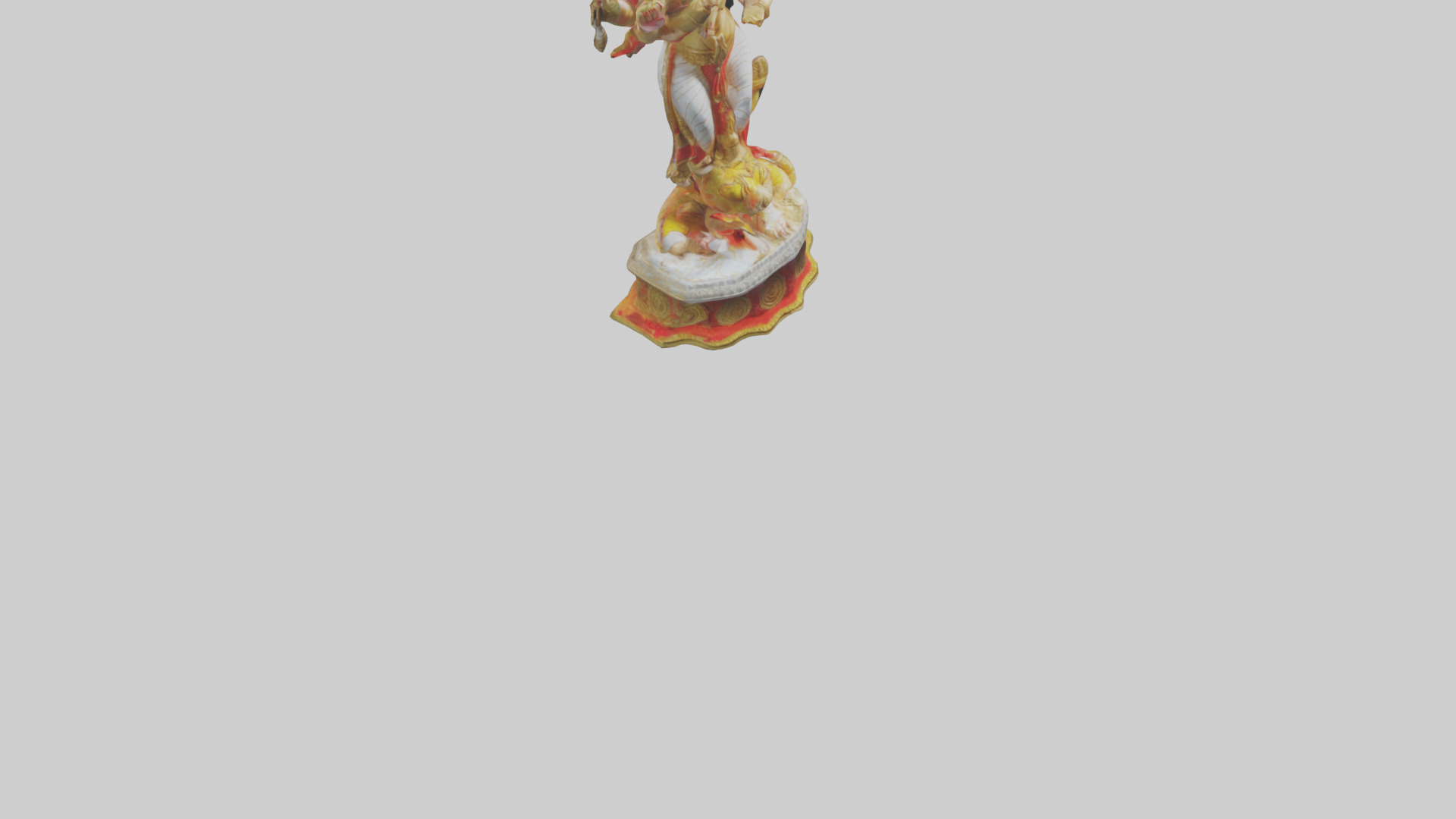 Durga statue model Low-poly 3D model_6