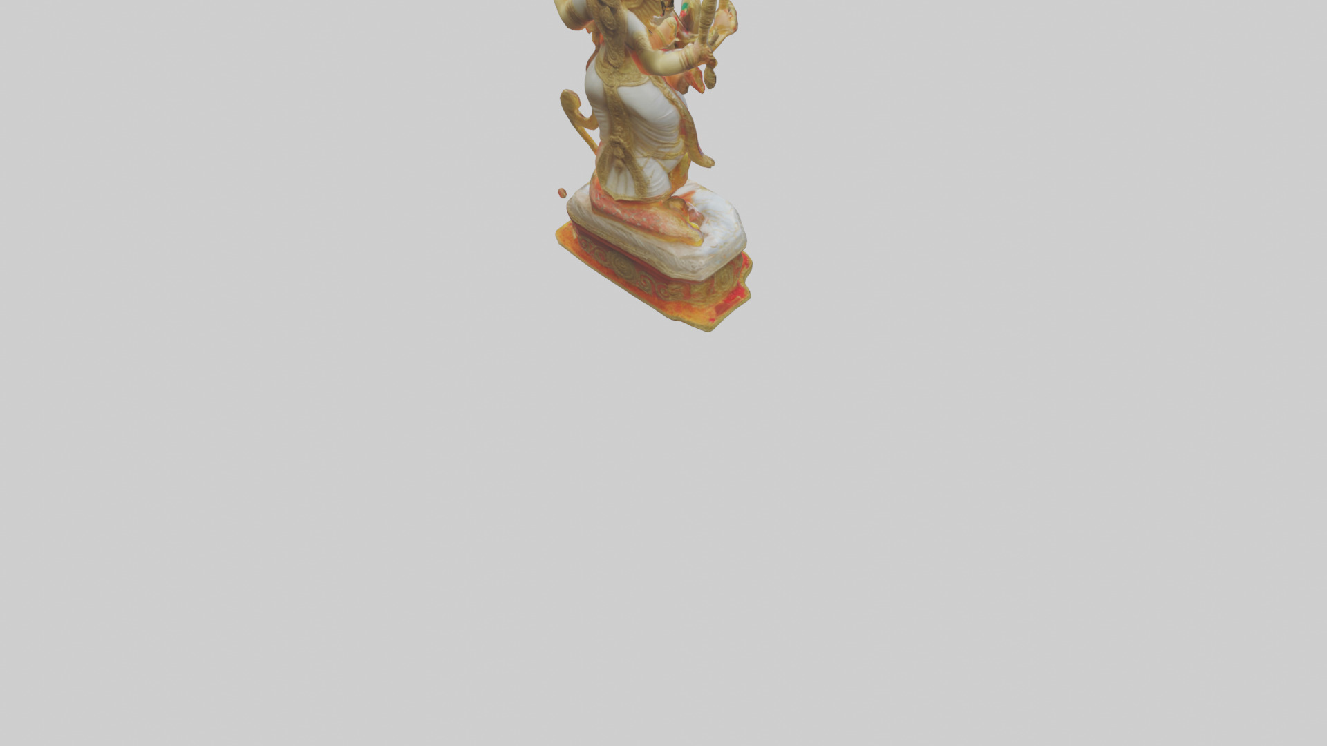 Durga statue model Low-poly 3D model_4