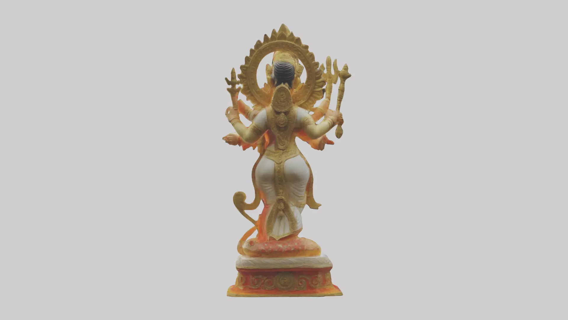 Durga statue model Low-poly 3D model_0