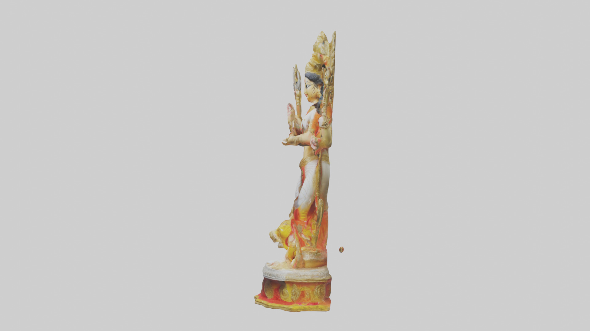 Durga statue model Low-poly 3D model_12