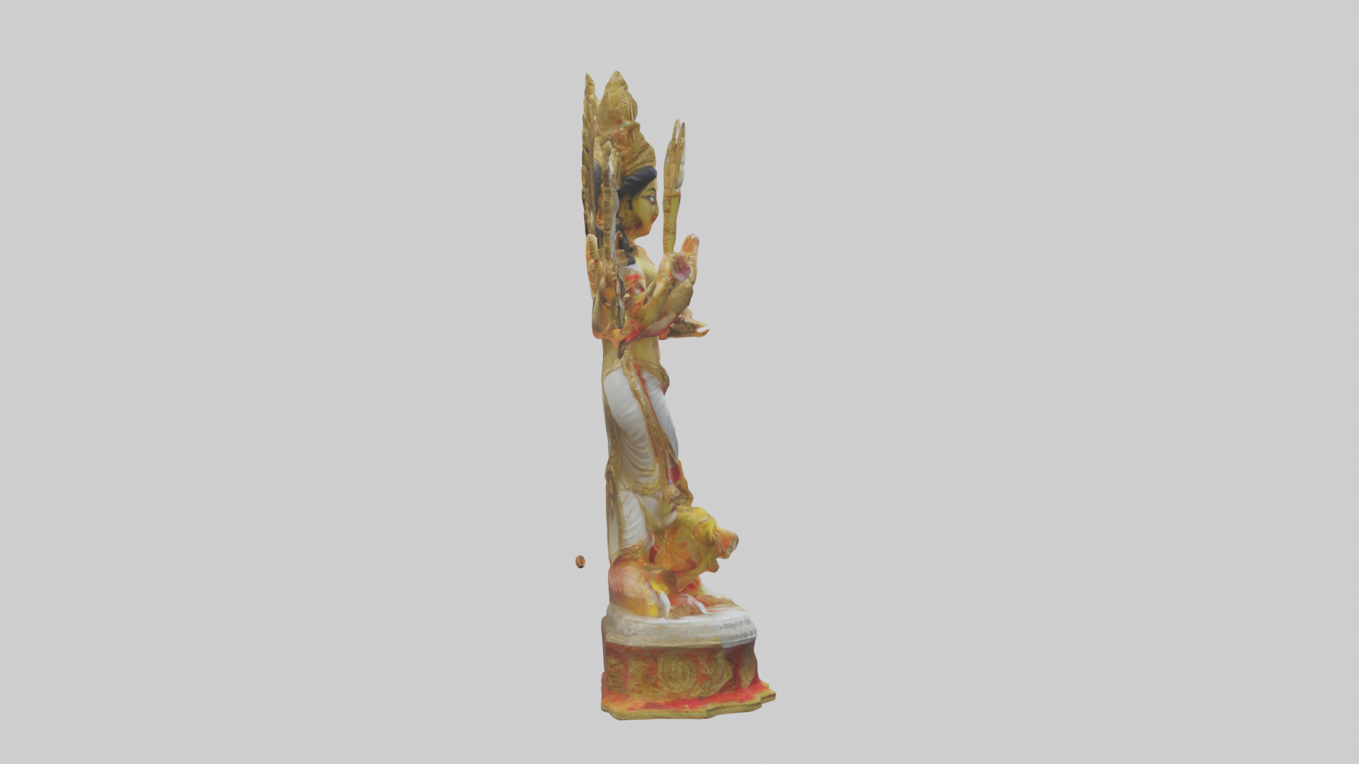 Durga statue model Low-poly 3D model_13