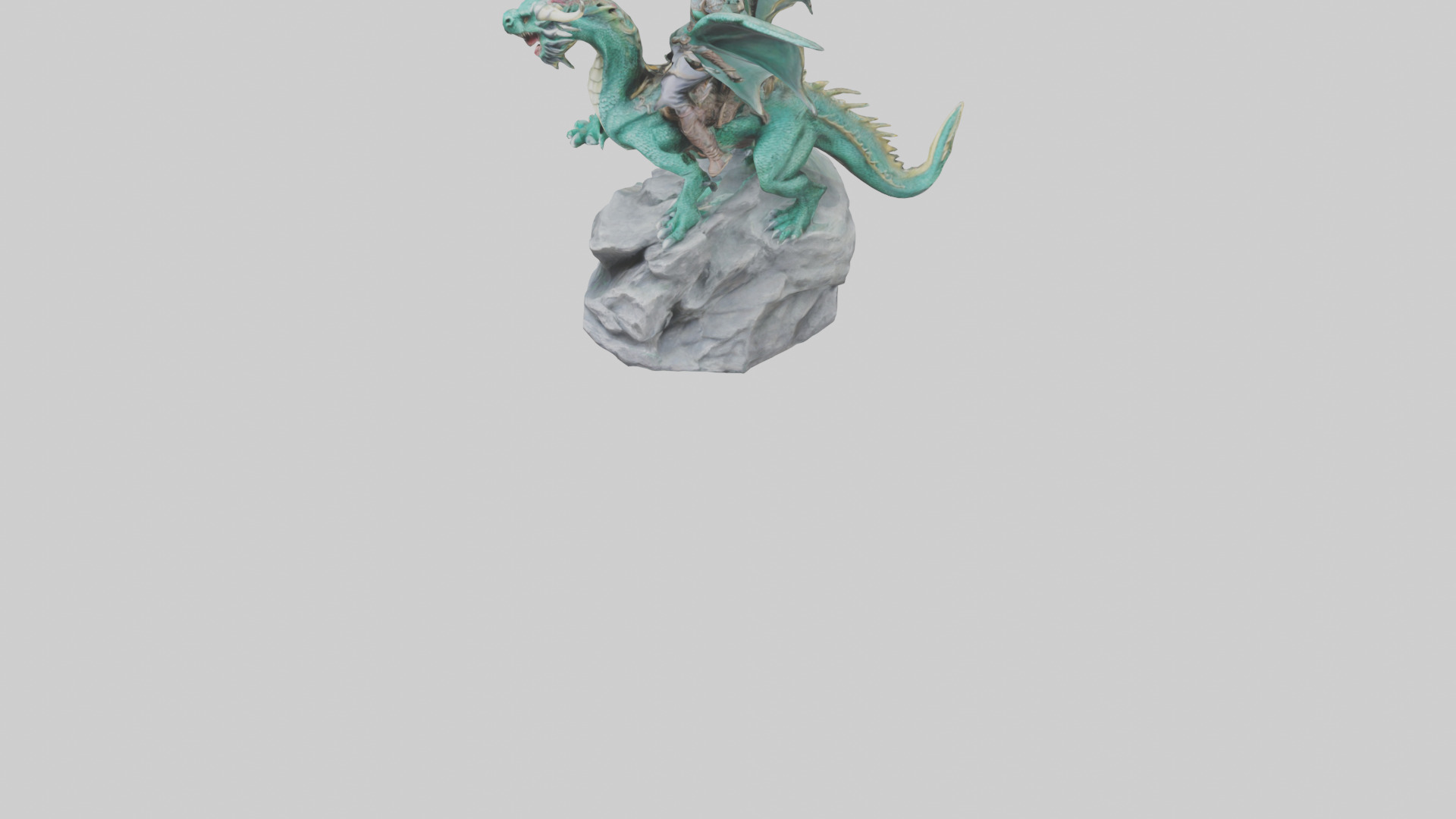 Dragon Rider statue model Low-poly 3D model_13