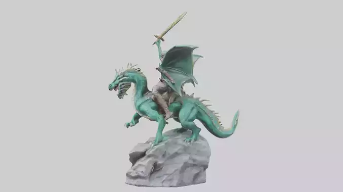 Dragon Rider statue model