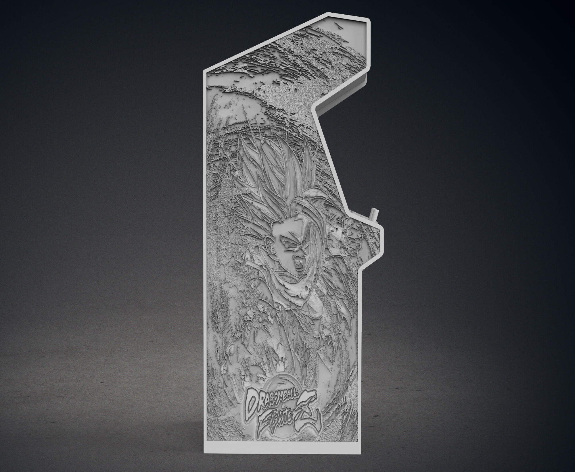 Dragon Ball Fighterz Arcade Cabinet with Lithophane 3D print model_8