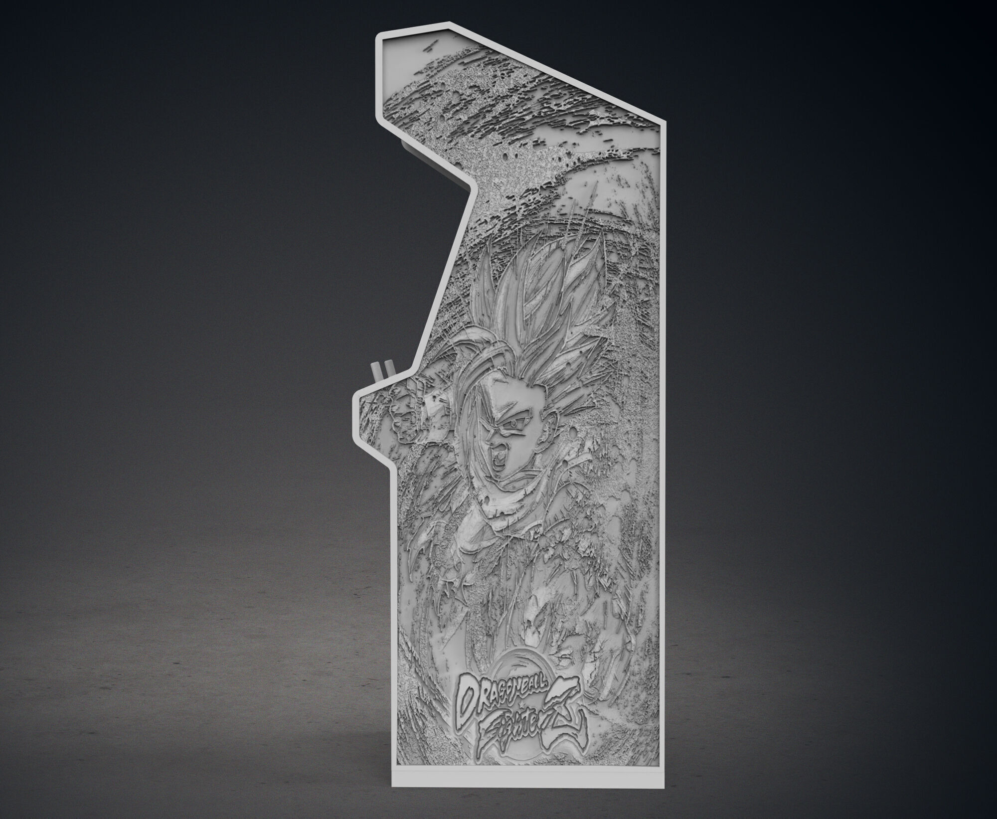 Dragon Ball Fighterz Arcade Cabinet with Lithophane 3D print model_4