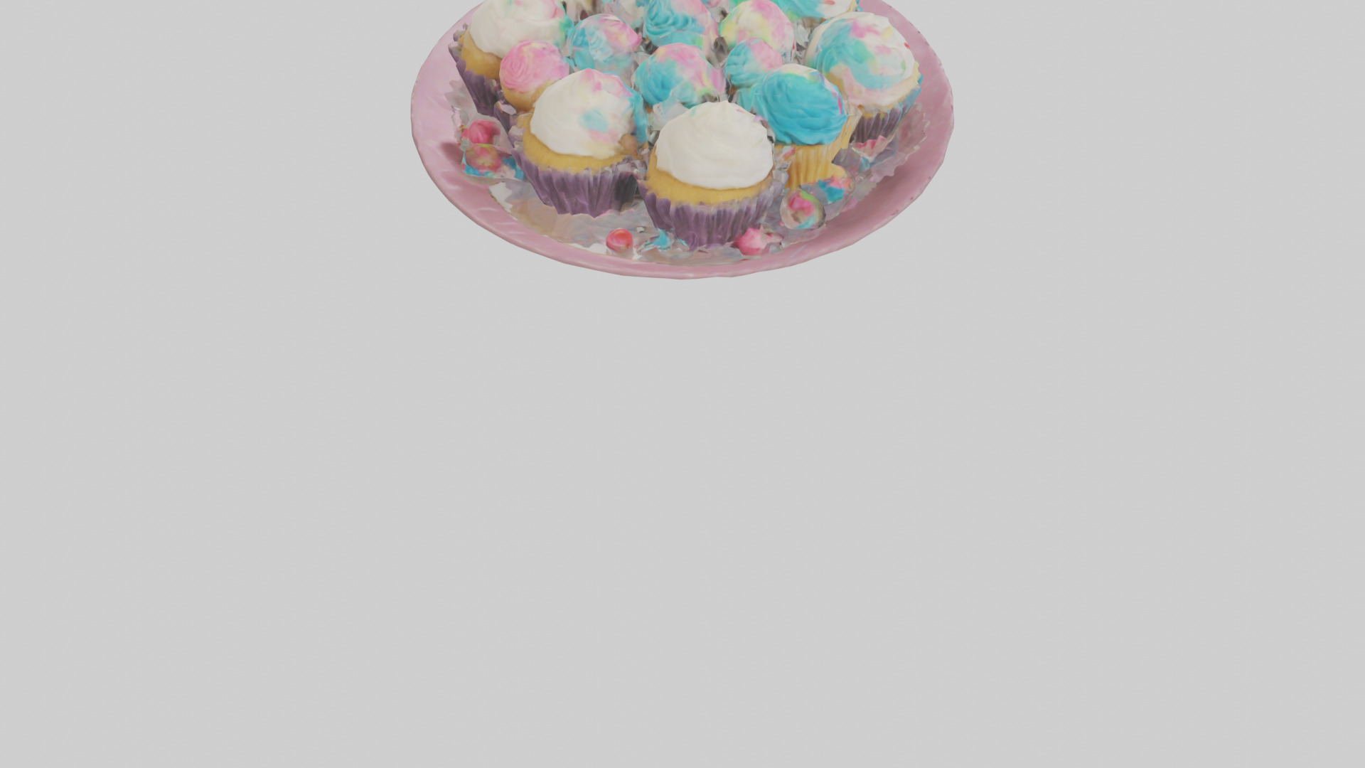 Cupcakes model Low-poly 3D model_4