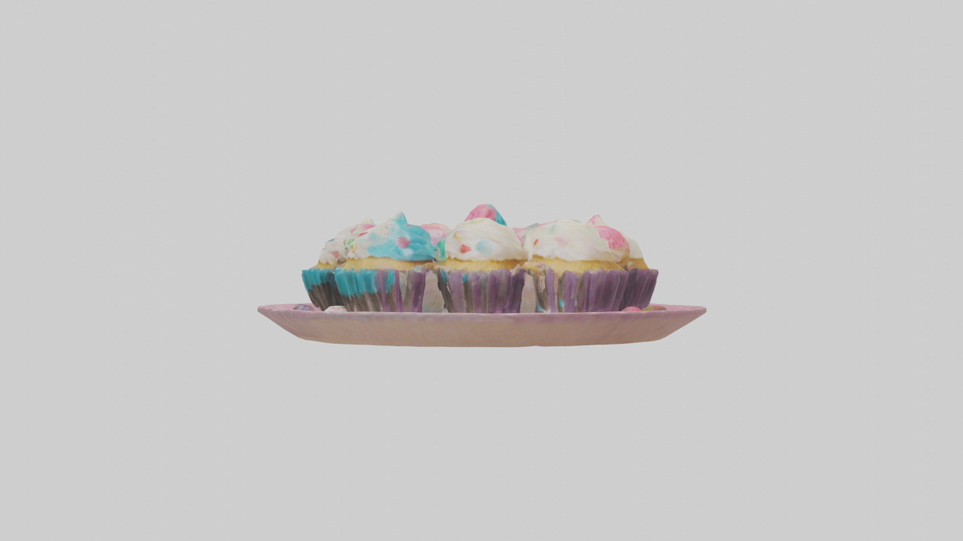 Cupcakes model Low-poly 3D model_12
