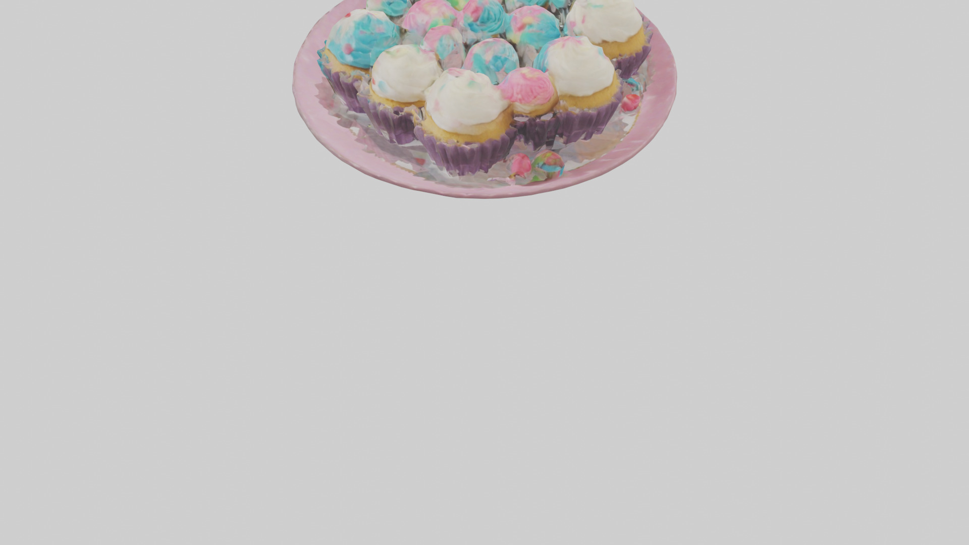 Cupcakes model Low-poly 3D model_3