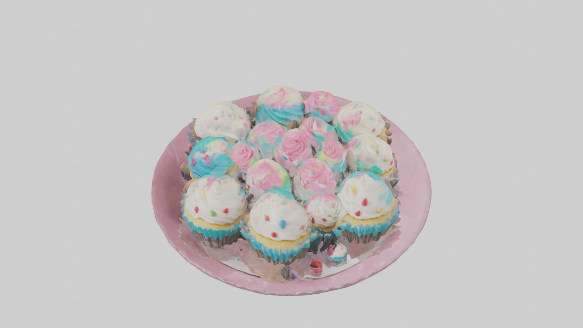 Cupcakes model Low-poly 3D model_16