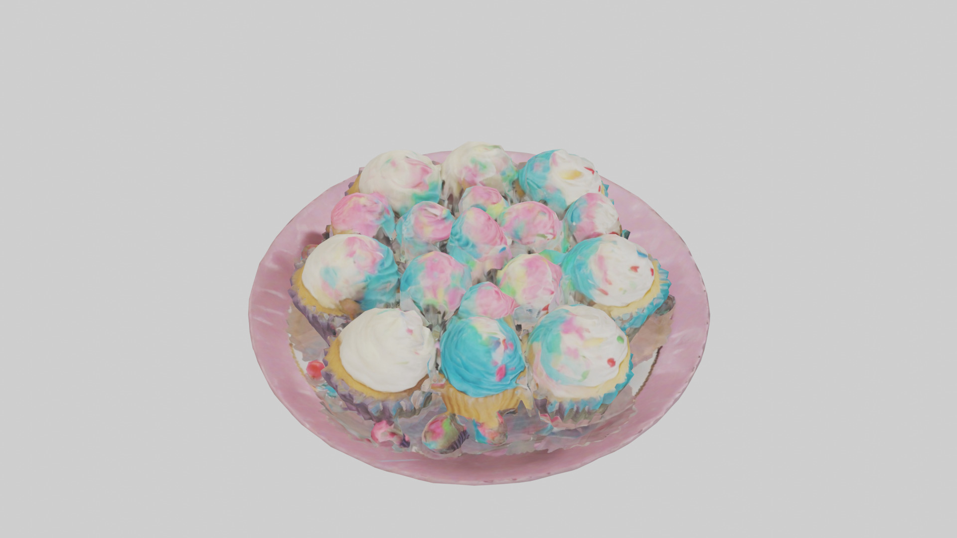 Cupcakes model Low-poly 3D model_18