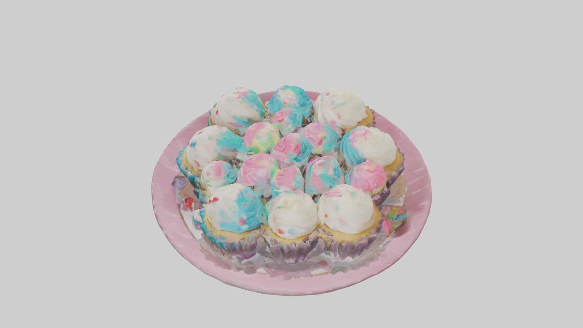 Cupcakes model Low-poly 3D model_17