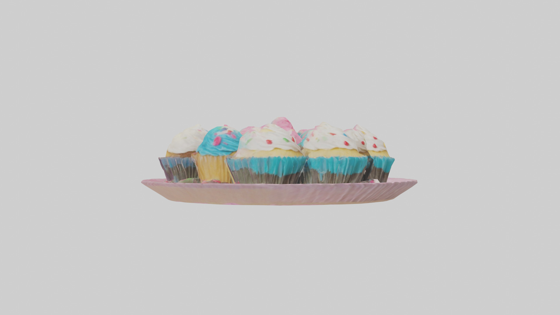 Cupcakes model Low-poly 3D model_11