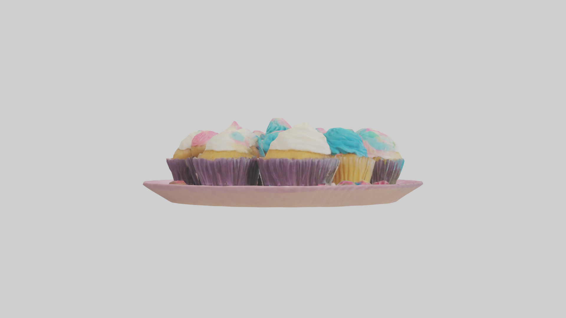 Cupcakes model Low-poly 3D model_2