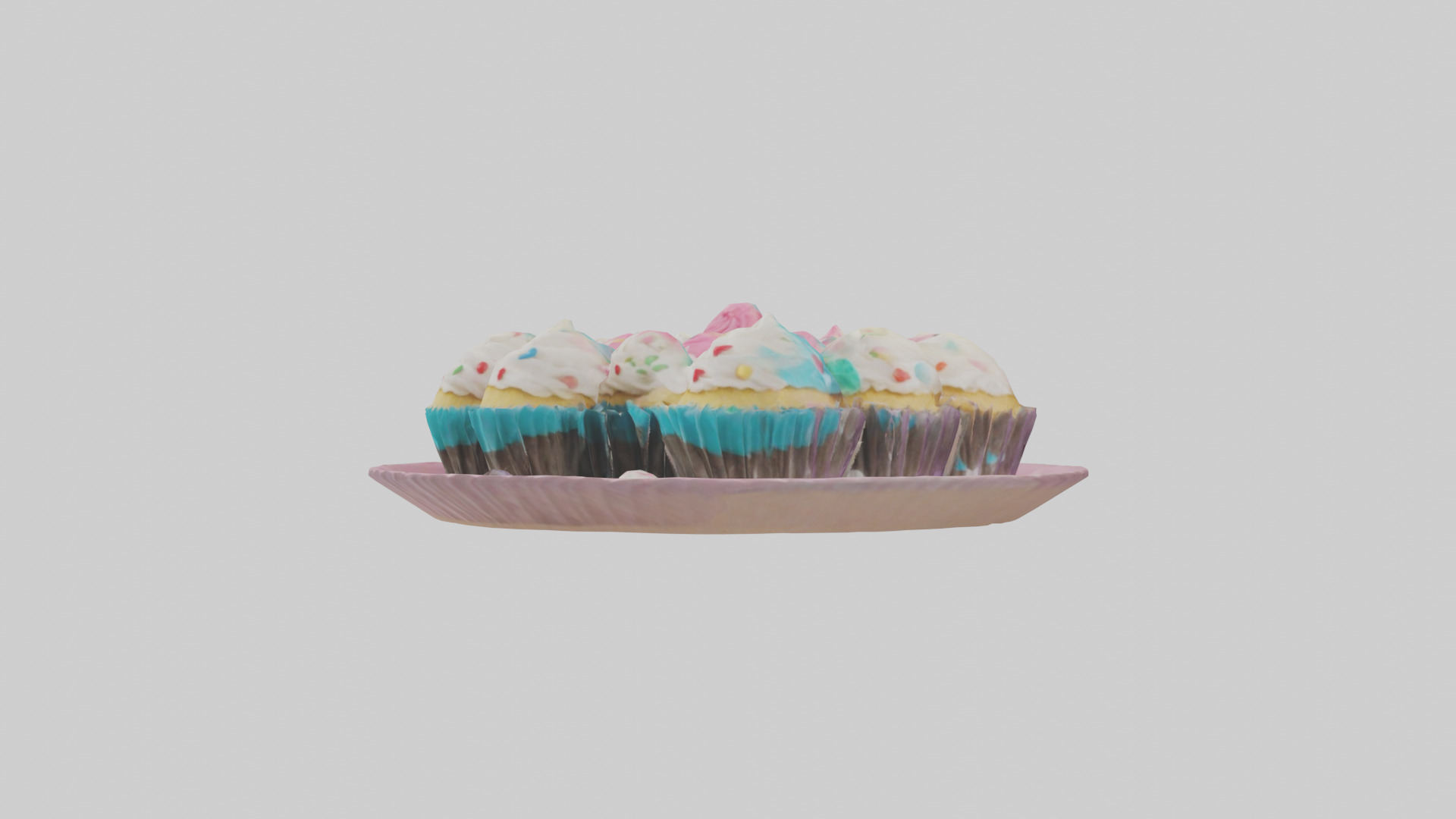 Cupcakes model Low-poly 3D model_8
