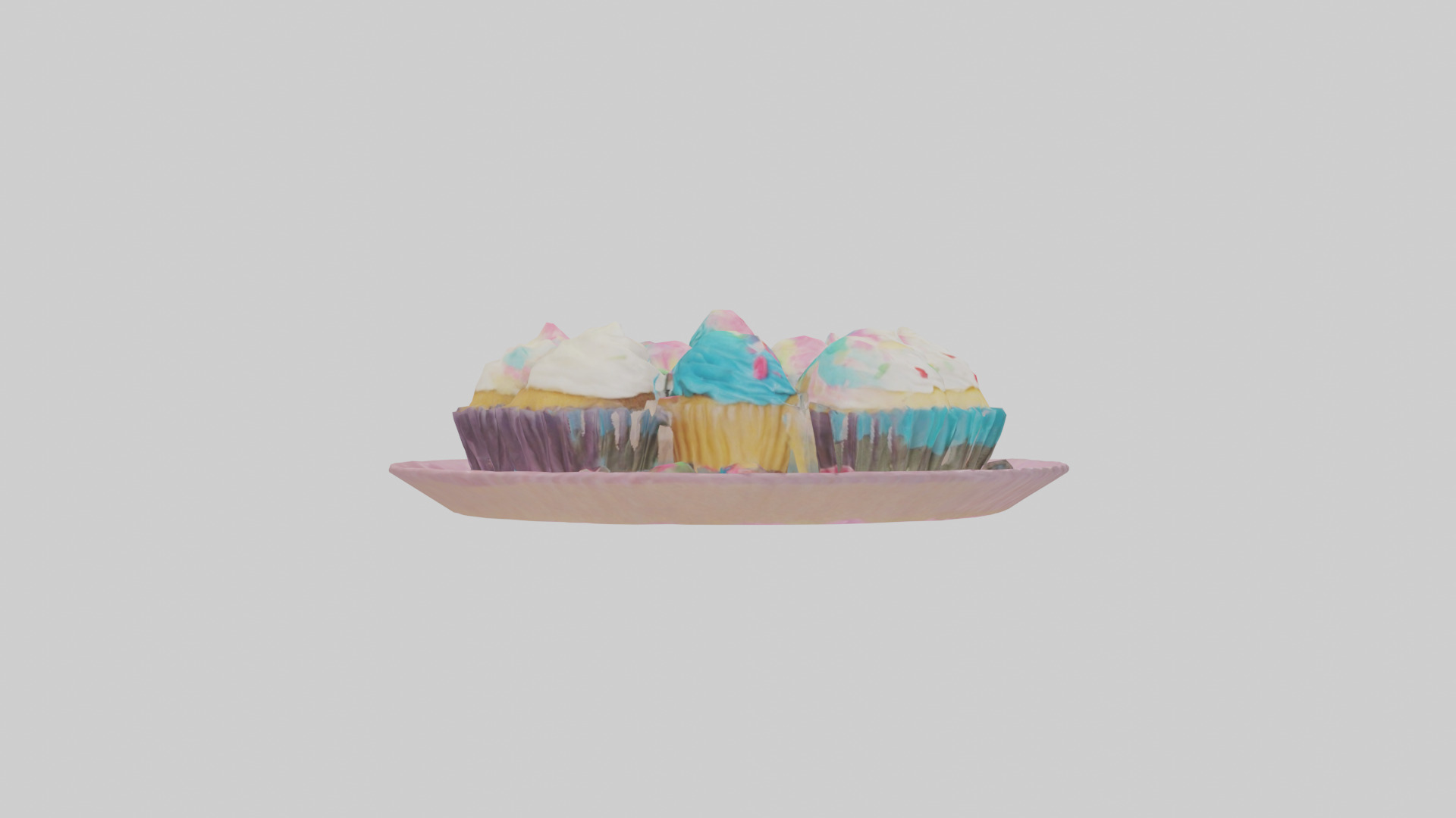 Cupcakes model Low-poly 3D model_13