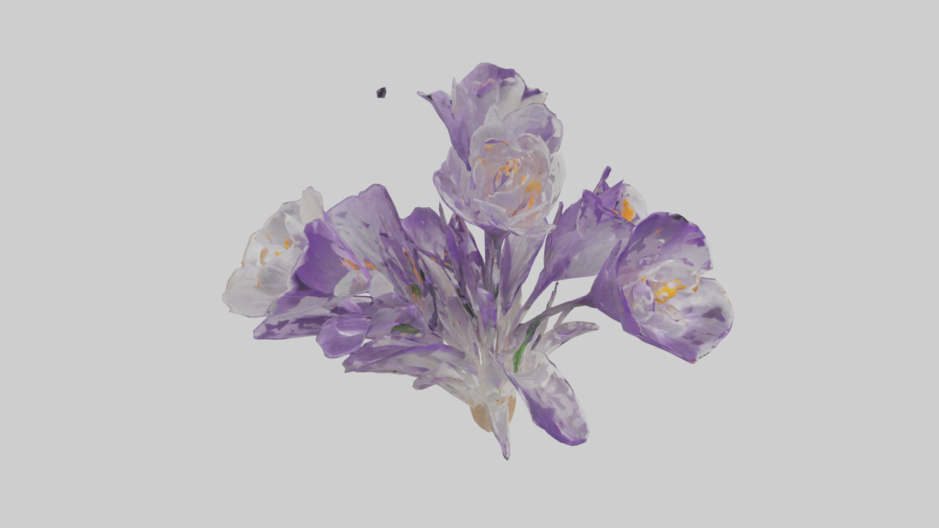 Crocus flower model 2 Low-poly 3D model_5