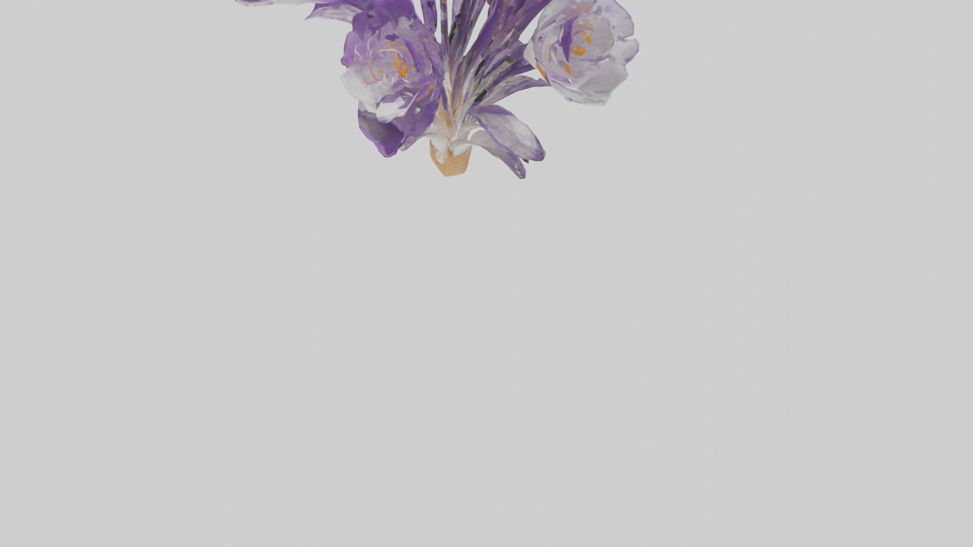 Crocus flower model 2 Low-poly 3D model_11